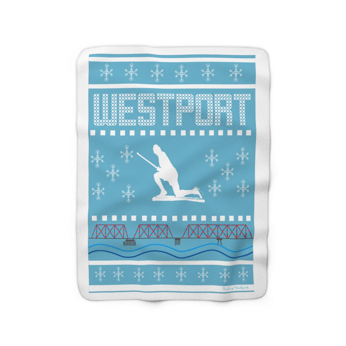 westport ct / connecticut ugly christmas sweater blanket