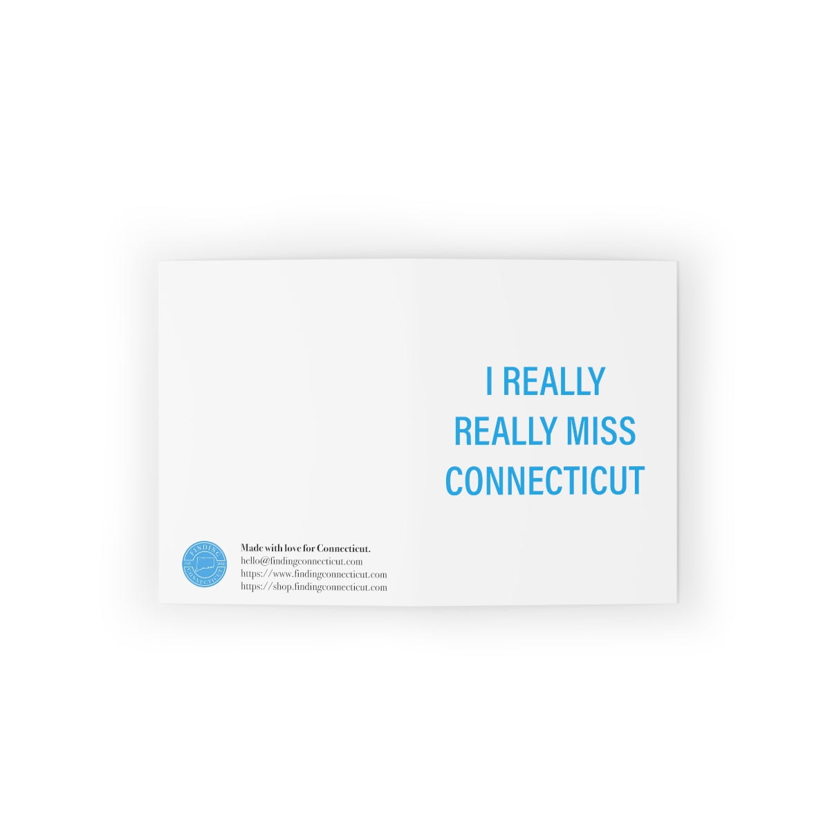 I Really Really Miss Connecticut Greeting Cards (8, 16, and 24 pcs)