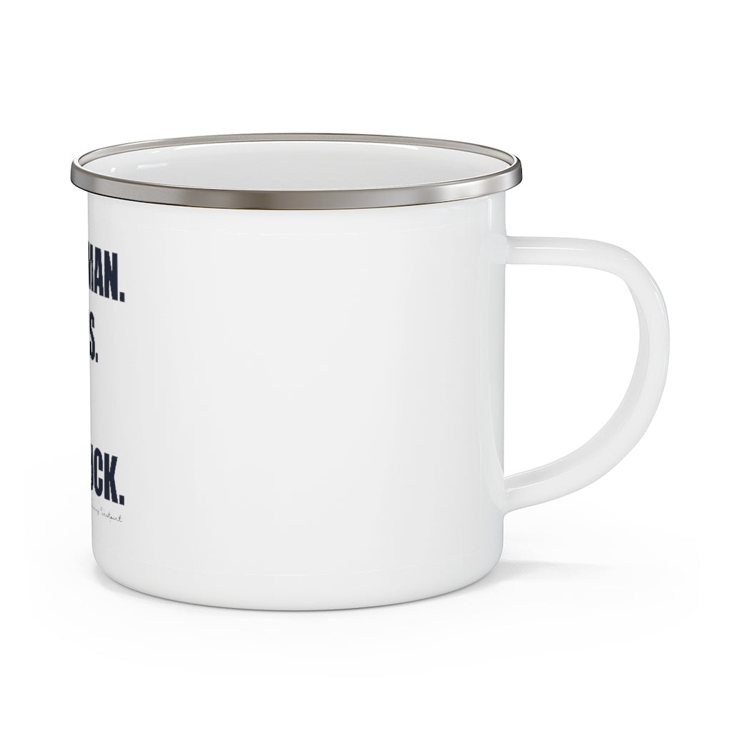 Minuteman. Cannons. Compo. Saugatuck. Enamel Camping Mug. How do you say Westport without saying Westport? Westport, Connecticut is filled with unique aspects. Each providing different elements that make up the town from historic to modern traditions. Minuteman. Cannons. Compo. Saugatuck. You know its Westport. Proceeds of this collection goes to help build Finding Westport and Finding Connecticut's brands.