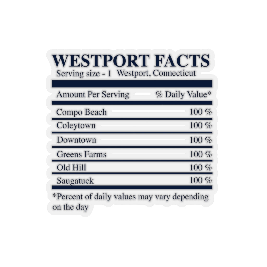Westport Facts Kiss-Cut Stickers