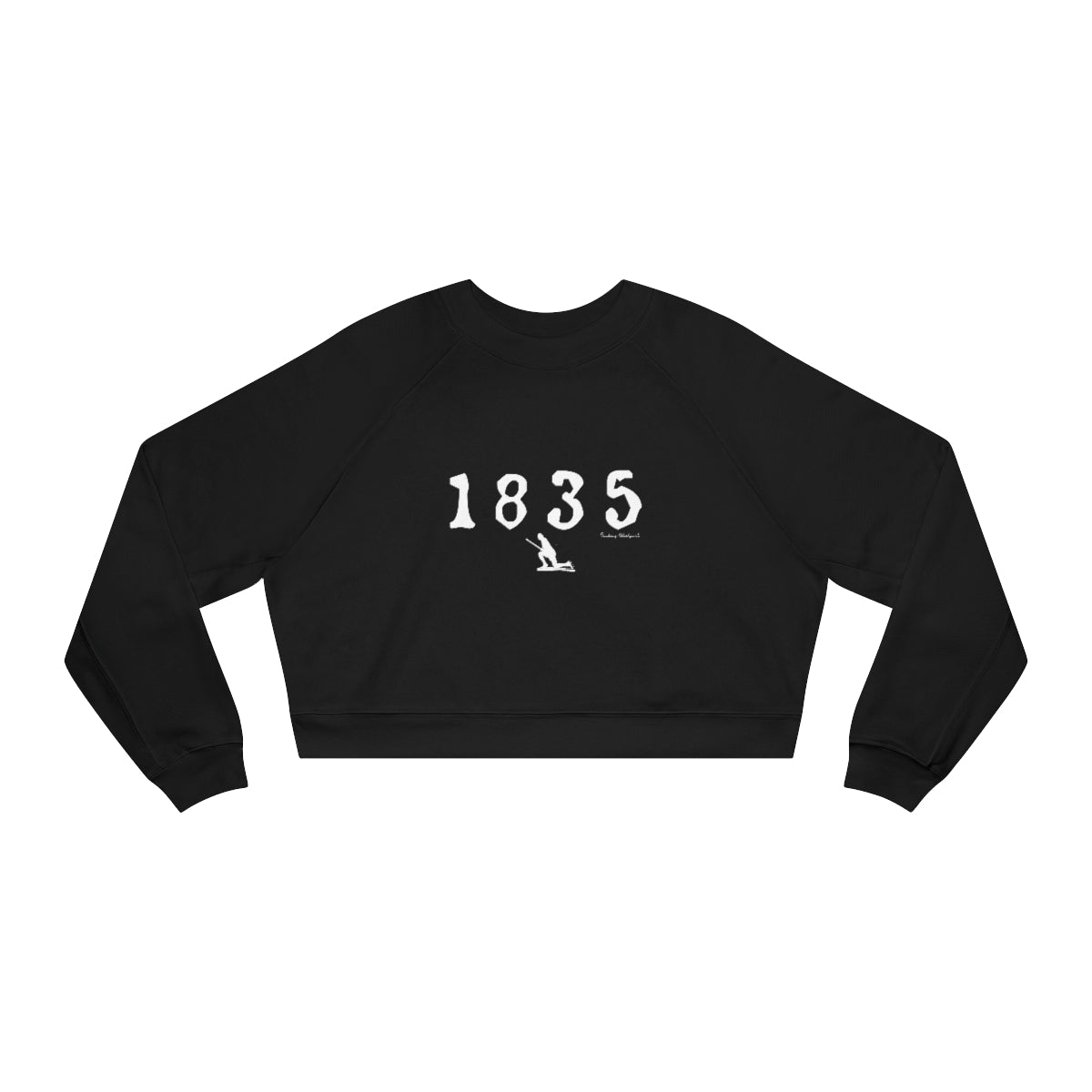 1835 Westport - White Women's Cropped Fleece Pullover