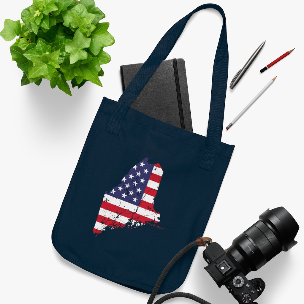 Maine American Flag collection has tee shirts, mugs, reusable bags, and other apparel and gifts. All proceeds goes to help build the Finding Maine brand and get our website up and going. Free shipping on all products.