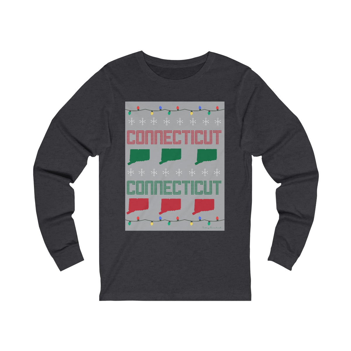 connecticut ugly holiday long sleeve tee shirt