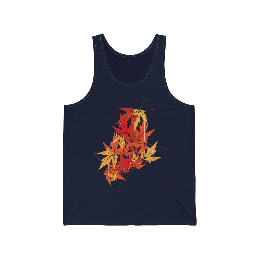 Maine Leaves tank top