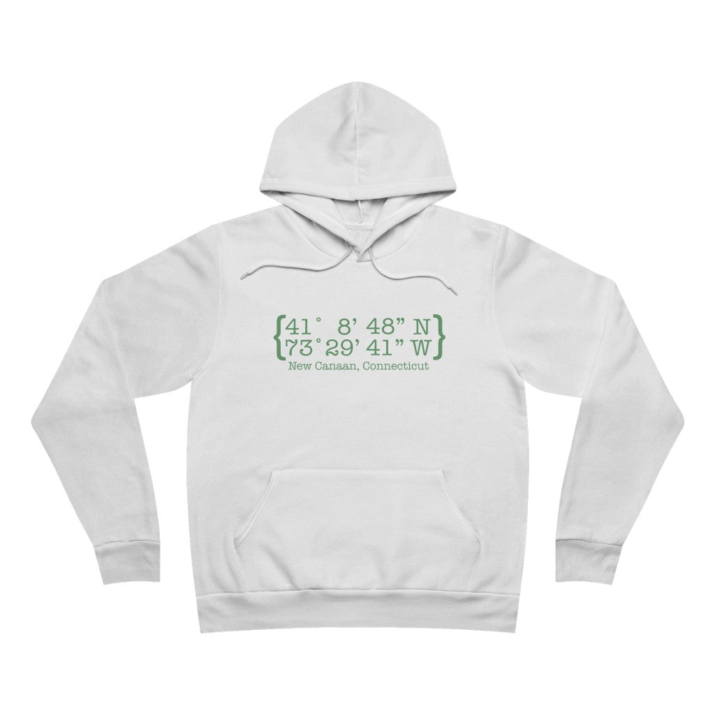 New Canaan Coordinates Unisex Sponge Fleece Pullover Hoodie Does New Canaan, Connecticut always have a special place in your heart. The Coordinates collection marks the spot for the special place you have ties to. Proceeds helps grow Finding New Canaan and Finding Connecticut's brand grow.