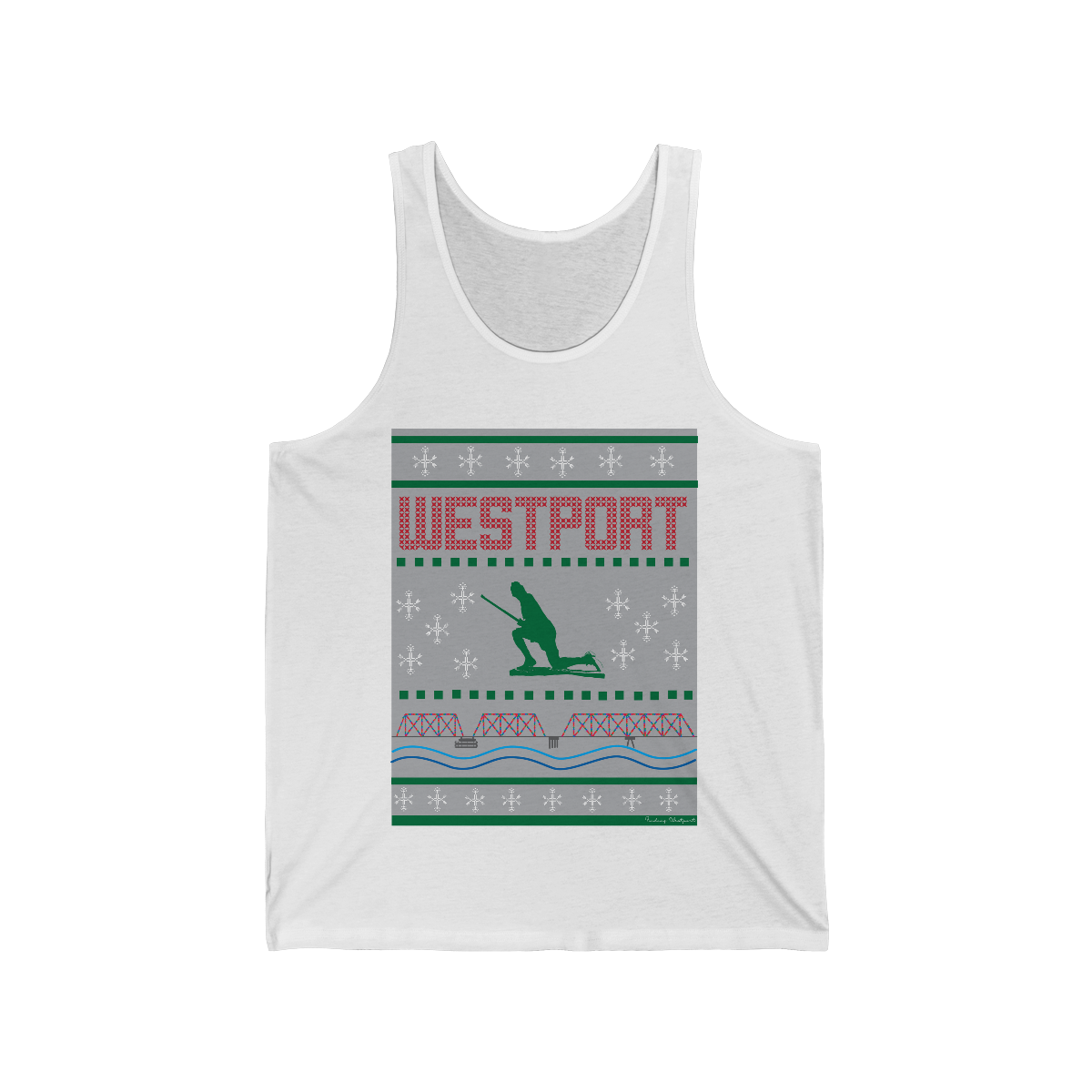 wesptort ugly christmas sweater unisex tank top