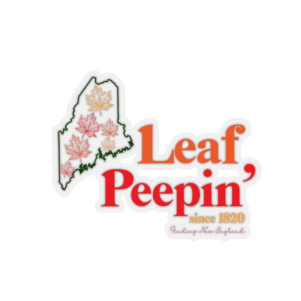 Leaf Peepin' Maine Show your love for the fall season with this Leaf Peepin' collection. From the traveler to the local, this collection is inspired for anyone who loves the crisp air and colorful autumn season. Proceeds of this collection go to help grow Finding New England's brand.