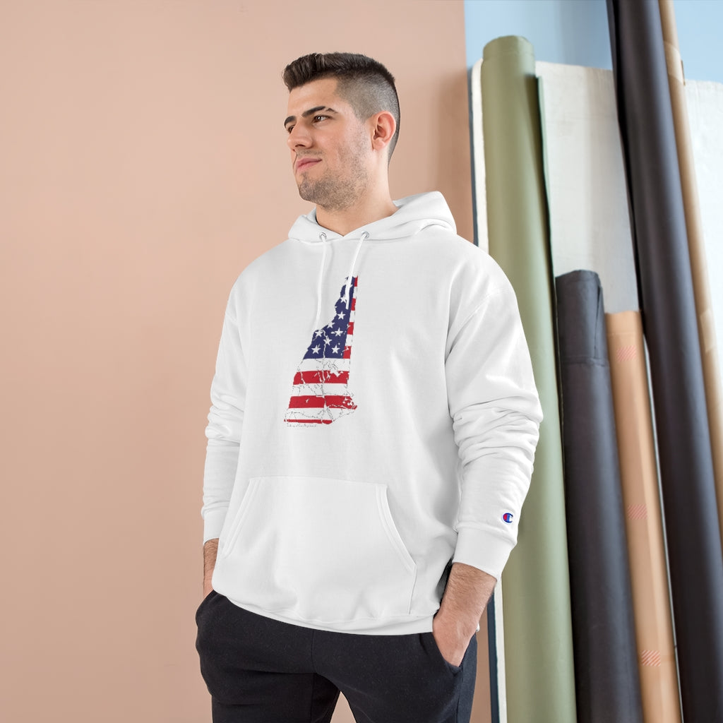 New Hampshire American flag hoodie, tee shirts, shirts, apparel, sweatshirts, mugs and gifts. Proceeds go to help build Finding Connecticut and the Finding New England Brand • New Hampshire apparel