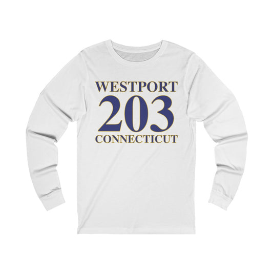 Westport 203 Connecticut Unisex Jersey Long Sleeve Tee
