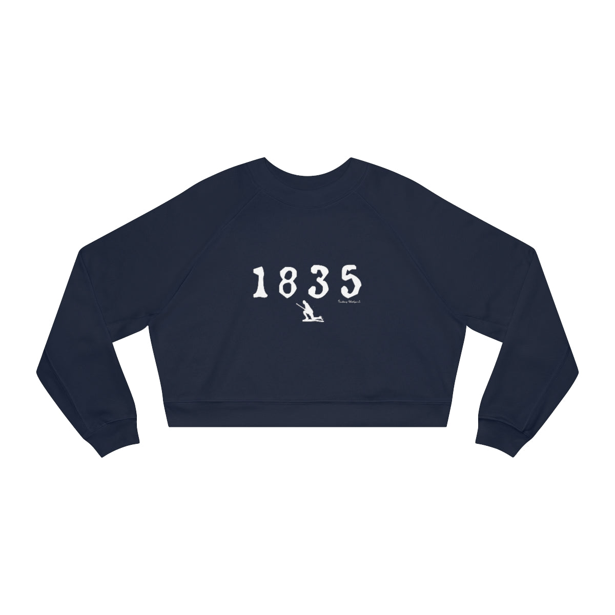 1835 Westport - White Women's Cropped Fleece Pullover
