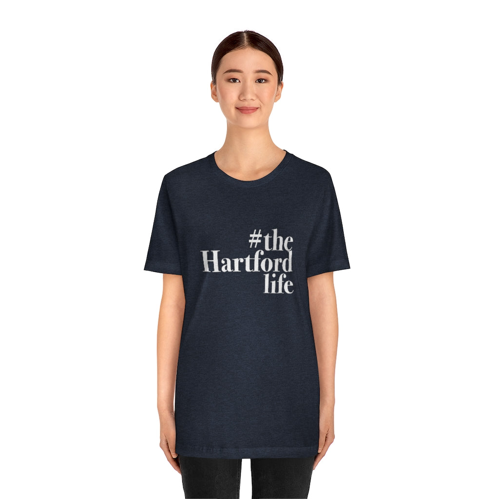 #thehartfordlife Unisex Jersey Short Sleeve Tee  Proceeds help grow Finding Connecticut's website and brand.   Click here to go back to our home page.