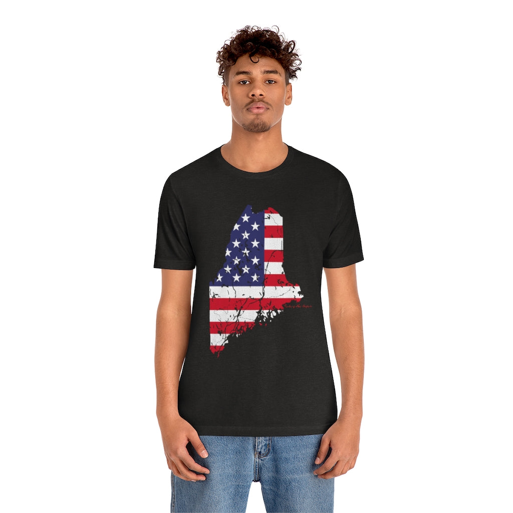 Maine American Flag collection has tee shirts, mugs, reusable bags, and other apparel and gifts. All proceeds goes to help build the Finding Maine brand and get our website up and going. Free shipping on all products.