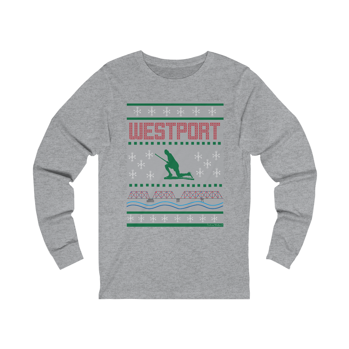 Westport Ugly Holiday Green / Red Unisex Jersey Long Sleeve Tee