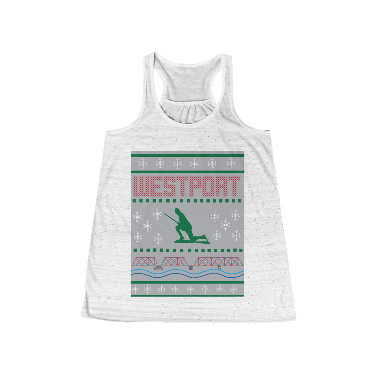 westport ct / connecticut ugly christmas sweater womens tank top shirt