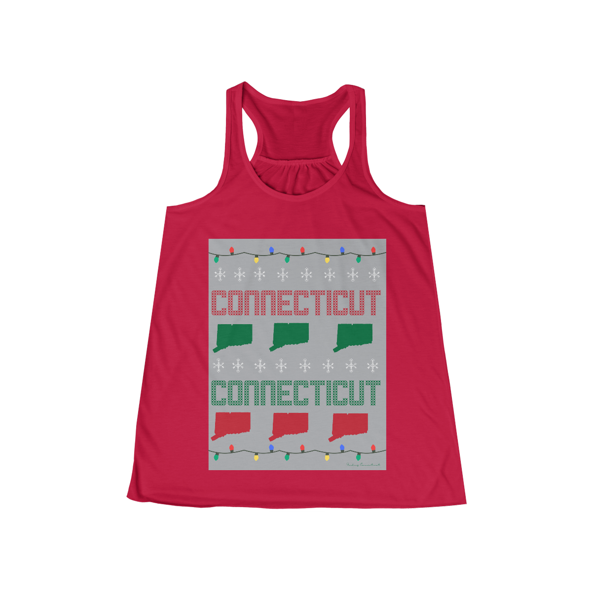 connecticut ugly holiday tank top shirt