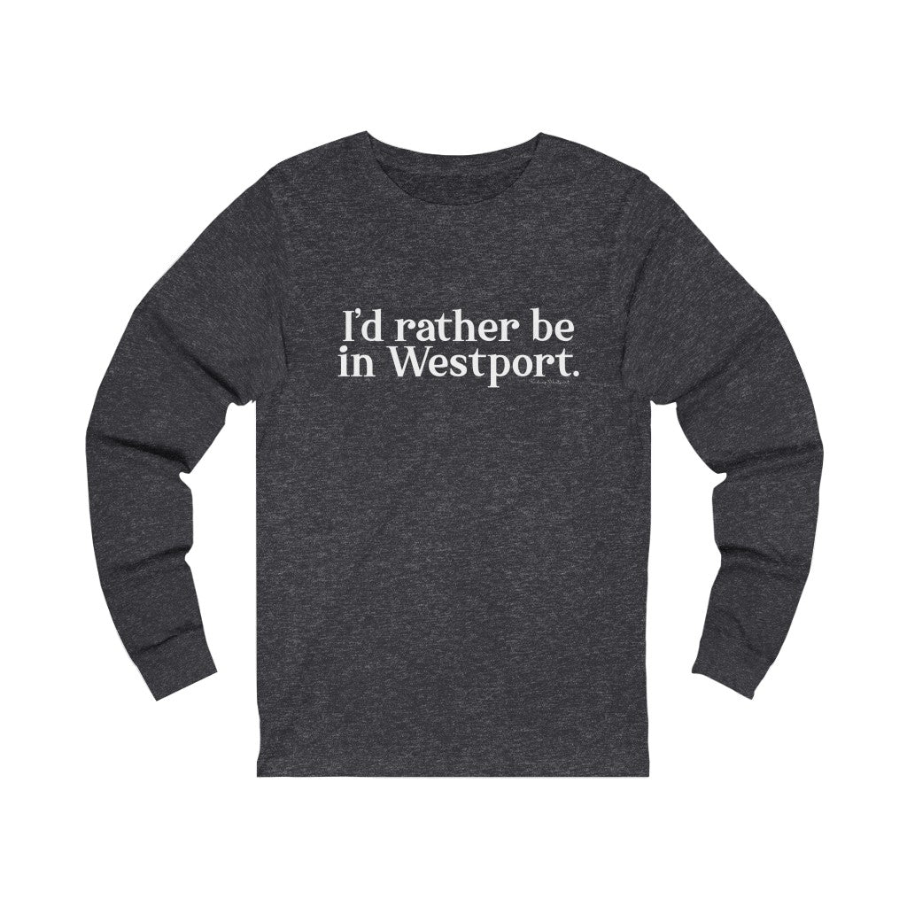 I'd rather be in Westport shirts, apparel, gifts, mugs and long sleeve tee shirts, finding westport. Finding connecticut