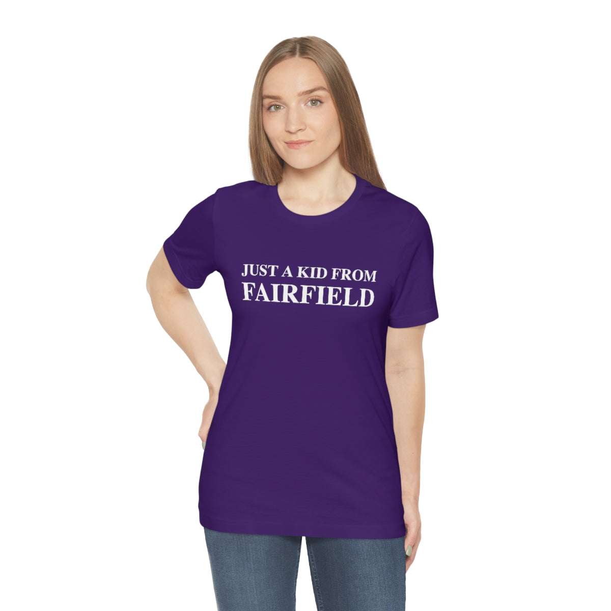 Just a kid from Fairfield Unisex Jersey Short Sleeve Tee