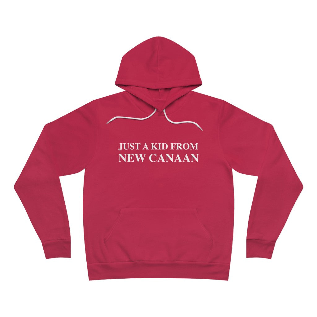 Just a kid from New Canaan Unisex Sponge Fleece Pullover Hoodie Are you proud to be from New Canaan? Show the world where you're from New Canaan! Represent New Canaan with this collection! Proceeds from this collection help grow Finding New Canaan and Finding Connecticut websites and brands.