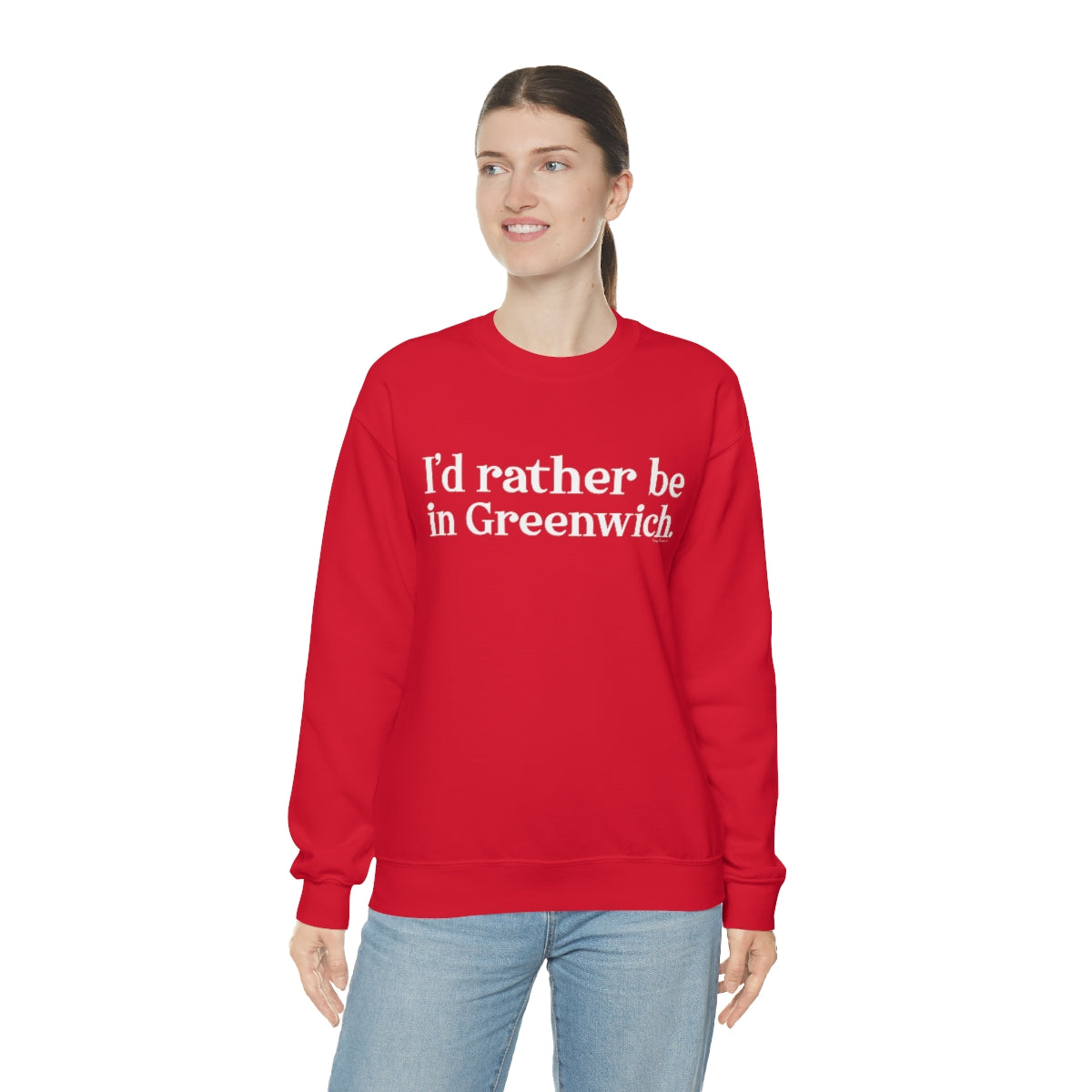 I'd rather be in Greenwich. Unisex Heavy Blend™ Crewneck Sweatshirt