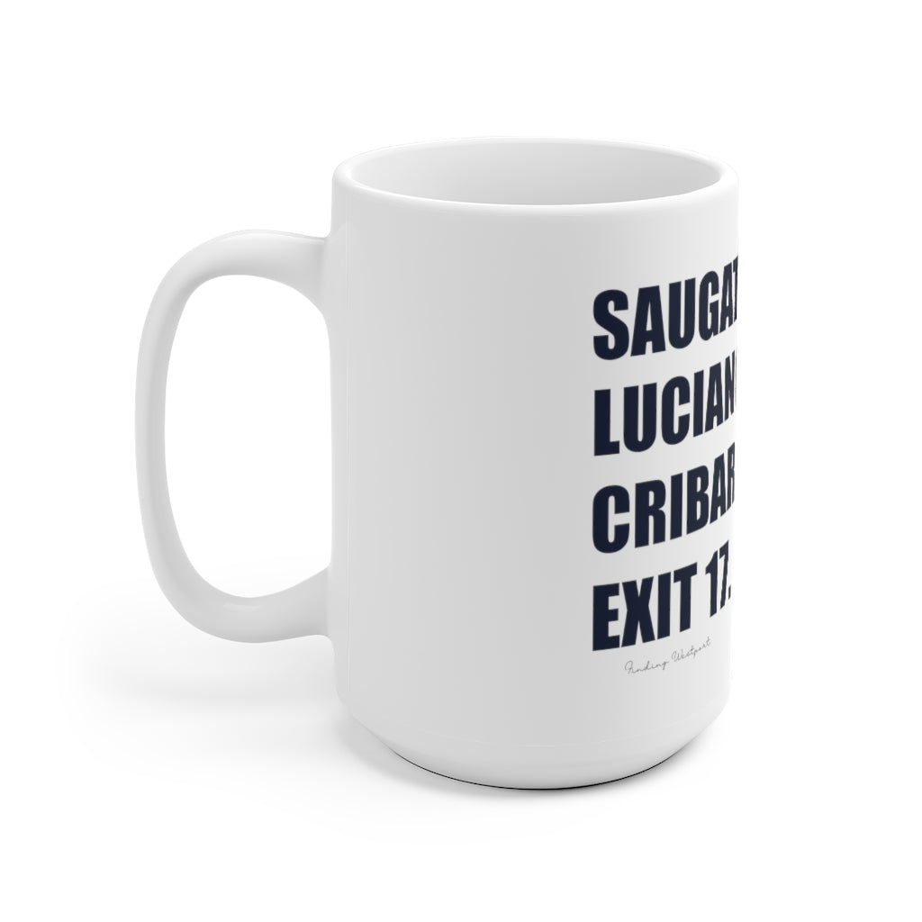 Saugatuck Ave. Luciano Park. Cribari Bridge. Exit 17. White Ceramic Mug How do you say Westport without saying Westport? Westport, Connecticut is filled with unique aspects. Each providing different elements that make up the town from historic to modern traditions. Proceeds of this collection goes to help build Finding Westport and Finding Connecticut's brands.