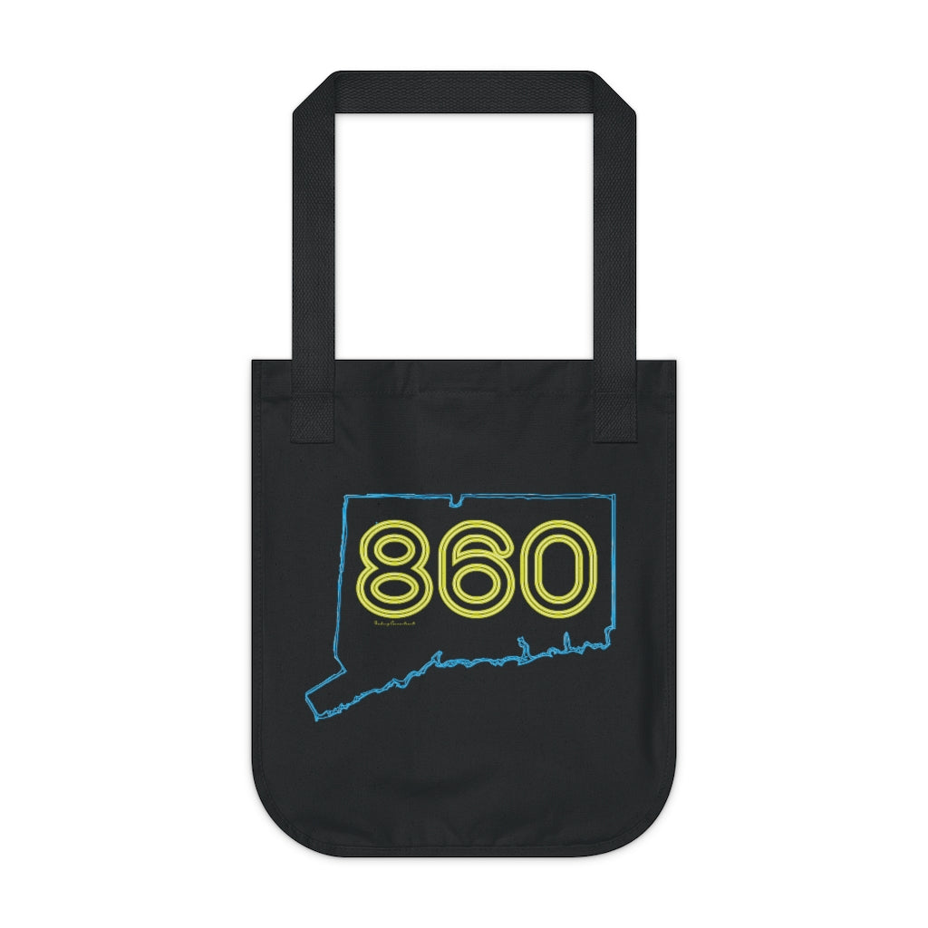860 90's neon yellow tote bag // connecticut gifts and merch // finding connecticut
