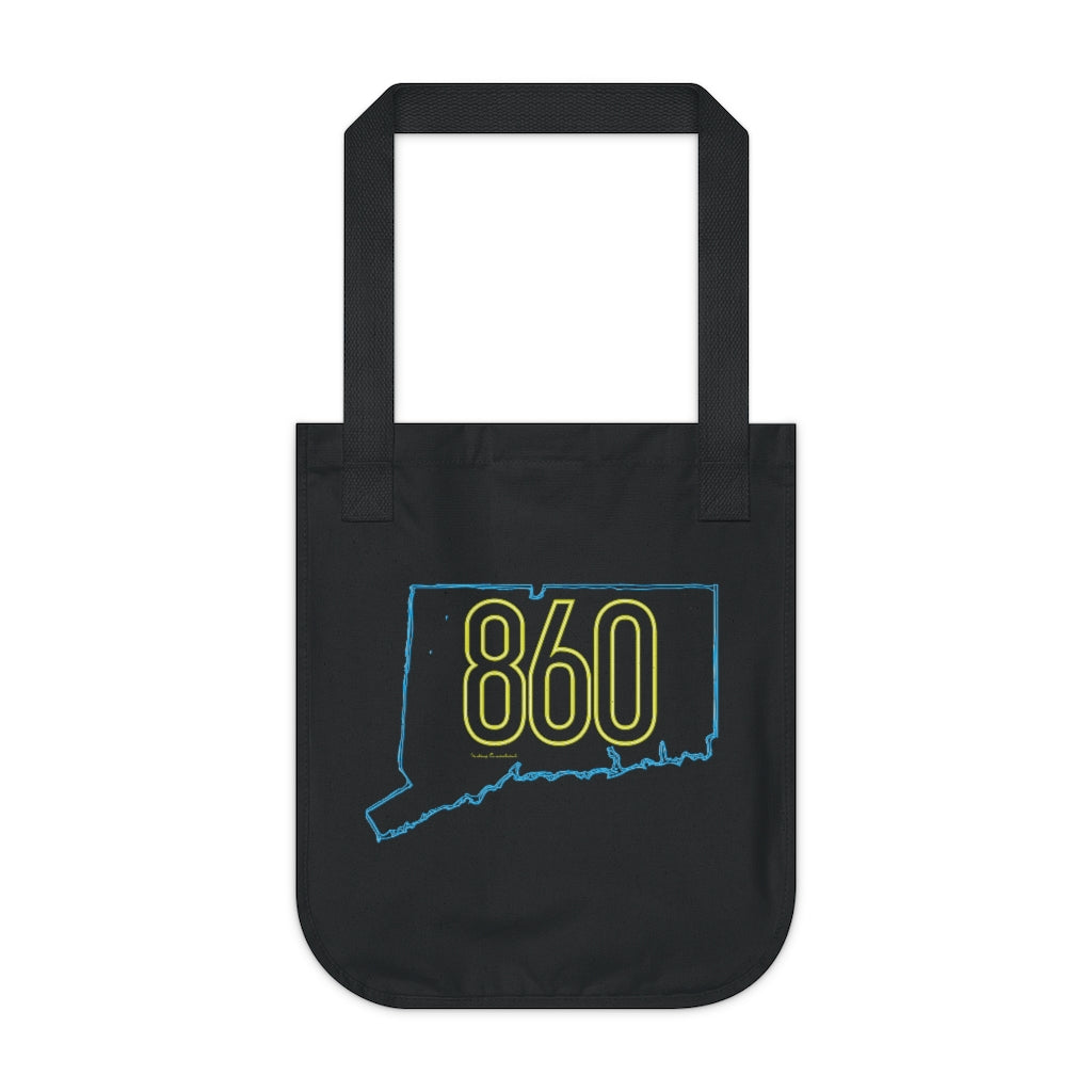 860 90's neon yellow tote bag // connecticut gifts and merch // finding connecticut