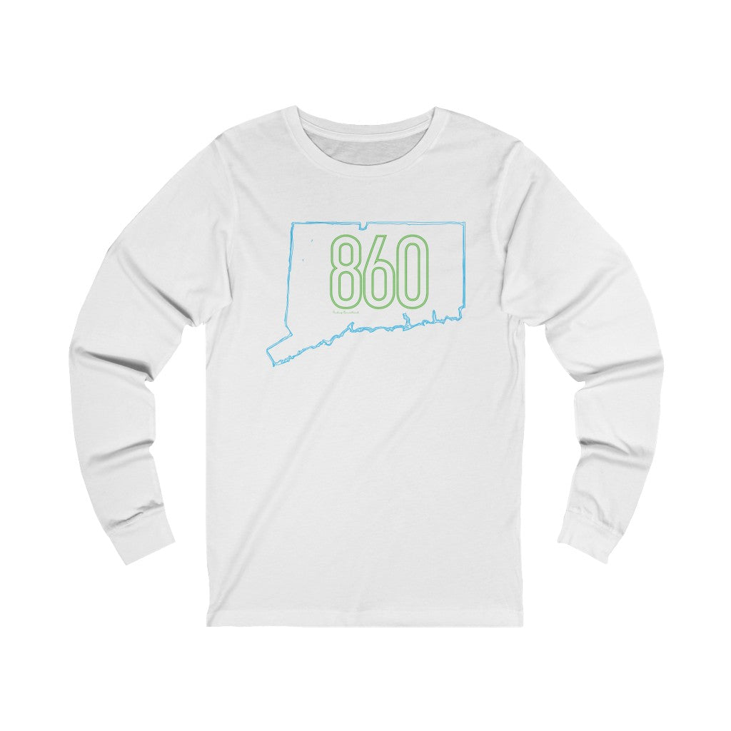 New Britain, southington, willimantic, Bristol, old say brook, Torrington, east hartford, Windsor, Farmington, Glastonbury, West Hartford, Windsor locks, new milford, putnumn, storrs simsbury, deep river, vernon rockville, Wethersfield, newington, mystic, East Hampton, niantic, lcolchester, coventry, Essex, haddam, old Lyme, ,
860 Connecticut neon green/ 860 Connecticut unisex long sleeve t shirt // finding connecticut 1