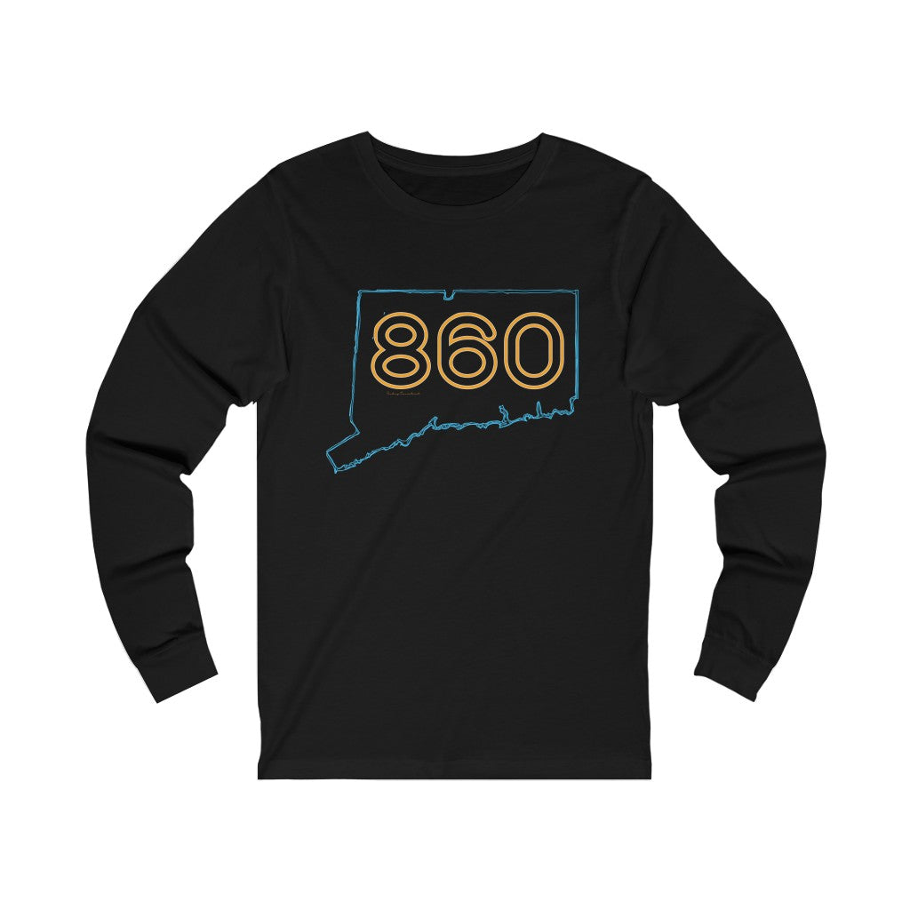 Connecticut shirts.
860 Connecticut neon orange / 860 connecticut unisex long sleeve shirt // finding connecticut