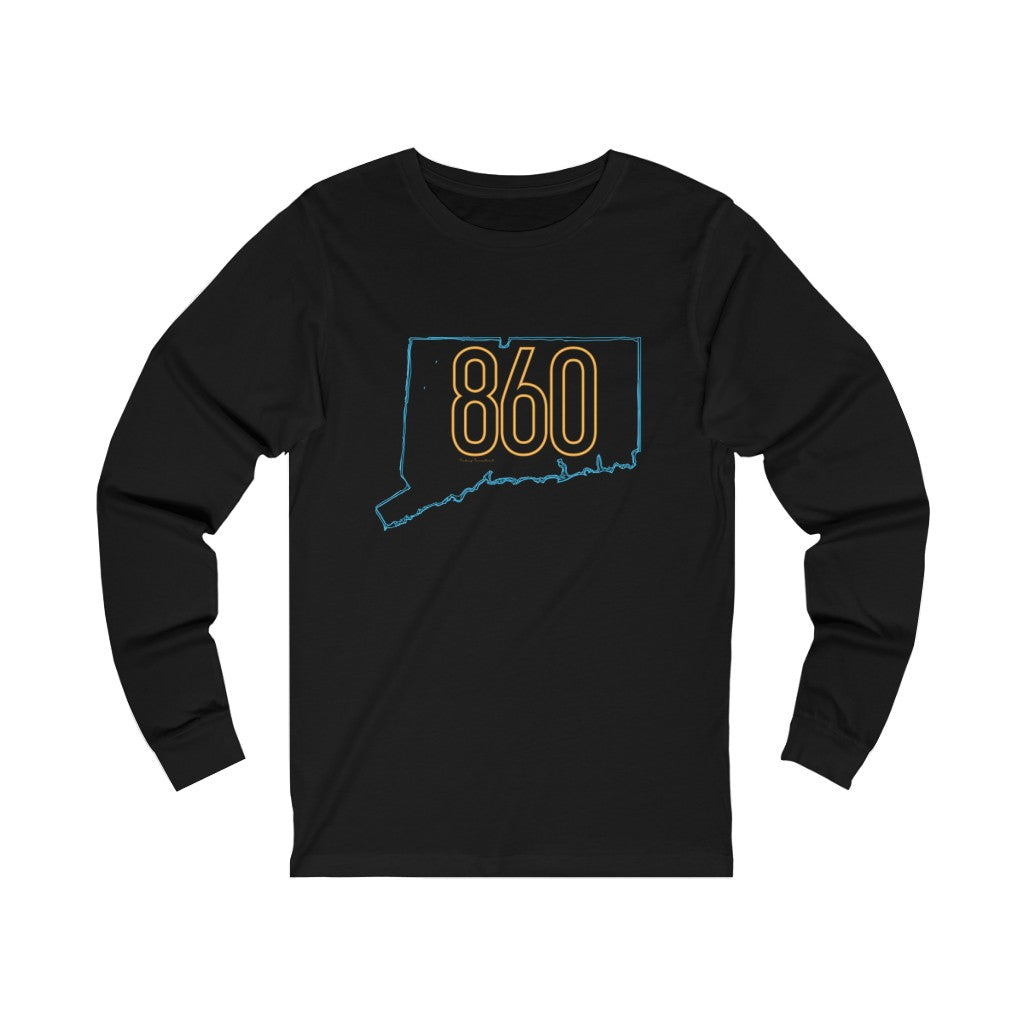 Connecticut shirts.
860 Connecticut neon orange / 860 ct unisex long sleeve shirt // finding connecticut