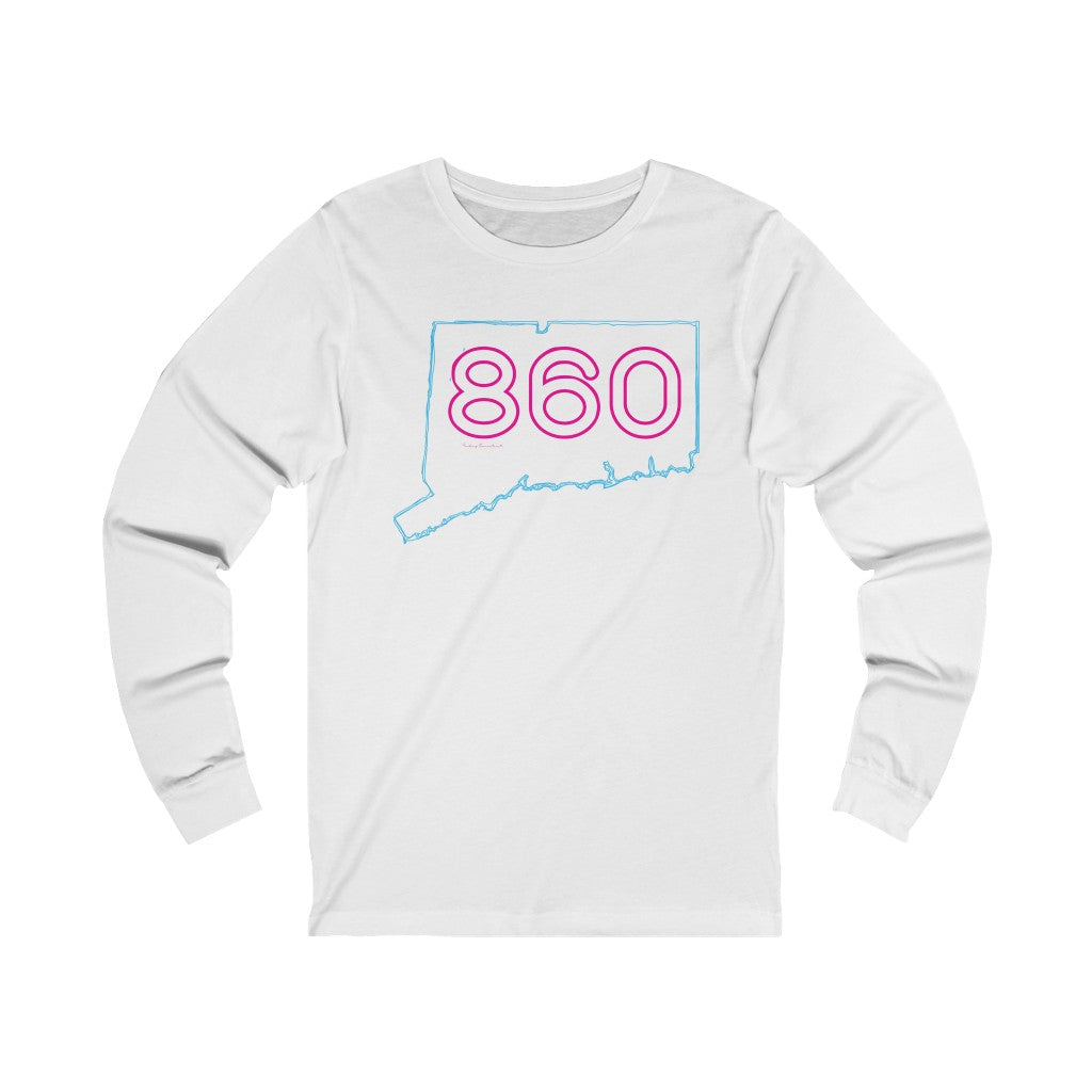 860 Neon is a collection for anyone who has spent time in the 860! 860 tee shirts, hoodie, mugs, apparel, gift and souvenirs. Proceeds go to help grow Finding Connecticut’s brand. Free USA shipping on all orders.
860 Neon Pink // 860 CT long sleeve t shirt // finding connecticut