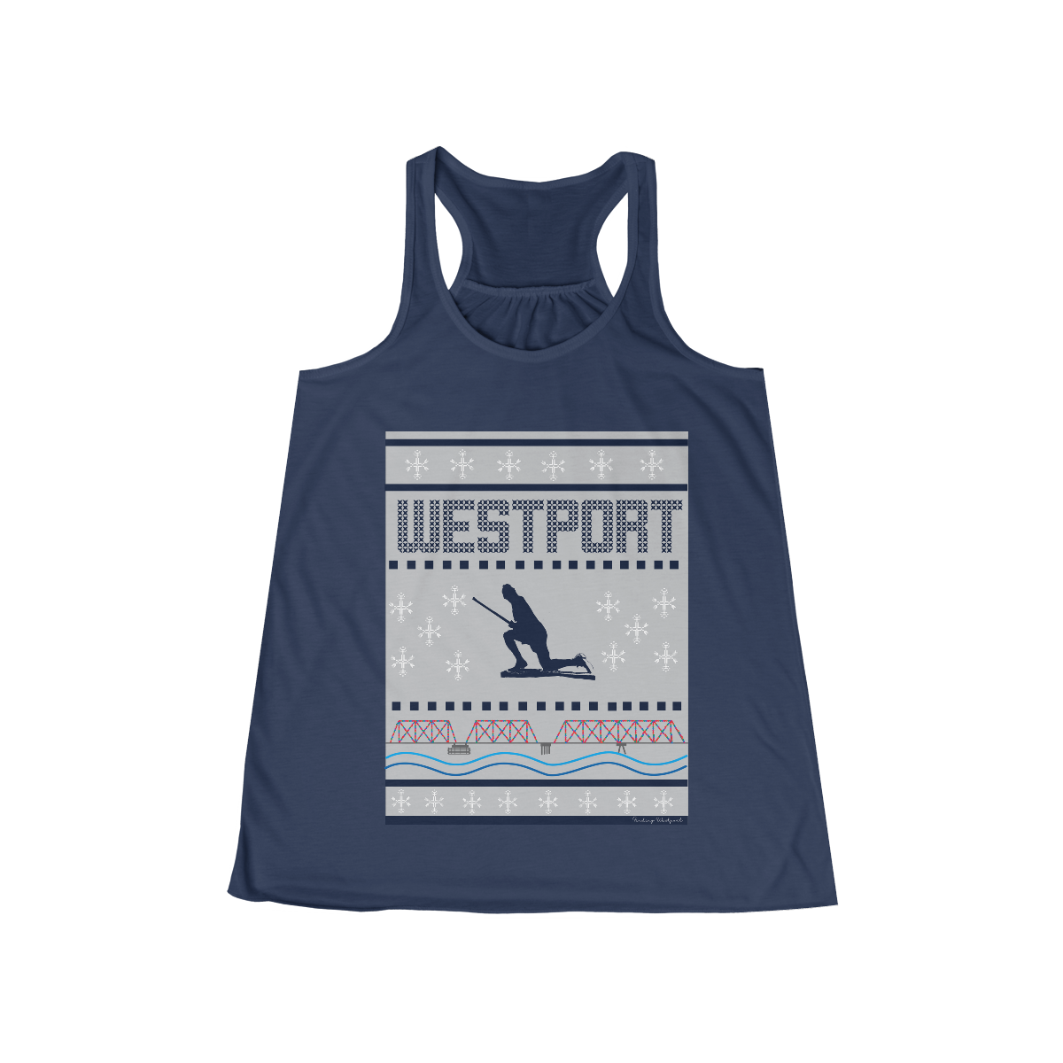 westport ct / connecticut ugly christmas sweater tank top shirt