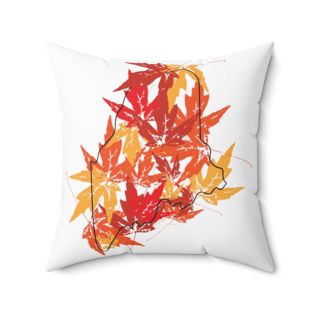 Maine leaves pillow