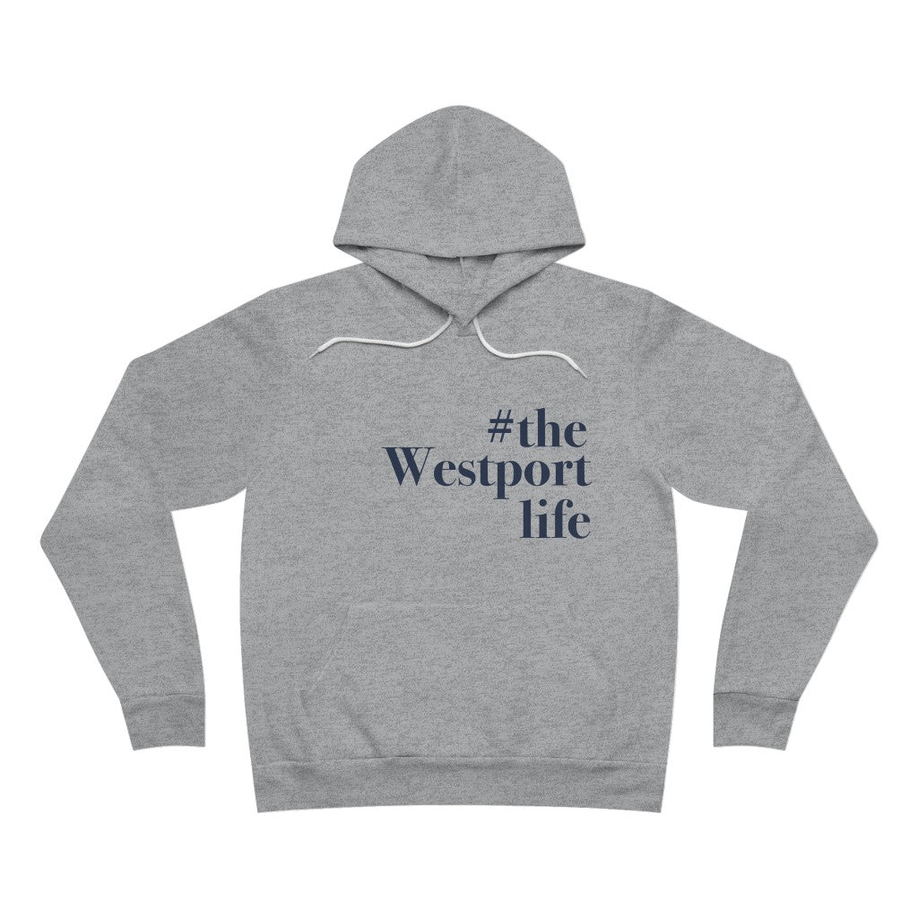 #thewestportlife Unisex Sponge Fleece Pullover Hoodie Do you live the #thewestportlife? Living the #thewestportlife is a lifestyle and proudly show it off the world that your beach of choice is Compo Beach and you support the local lifestyle. Free USA shipping on all products. Proceeds of this collection goes to help grow Finding Westport and Finding Connecticut’s brand.
