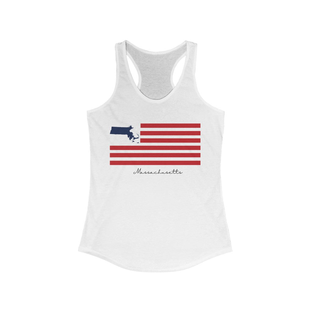 Massachusetts American Flag collection has tee shirts, mugs, reusable bags, and other apparel and gifts. All proceeds goes to help build the Finding New England brand and get our website up and going. Free shipping on all products.