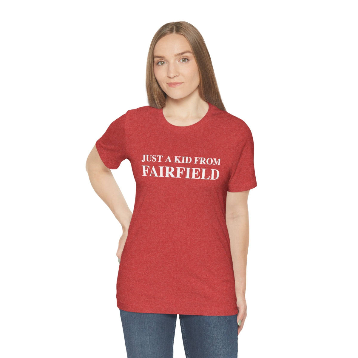 Just a kid from Fairfield Unisex Jersey Short Sleeve Tee