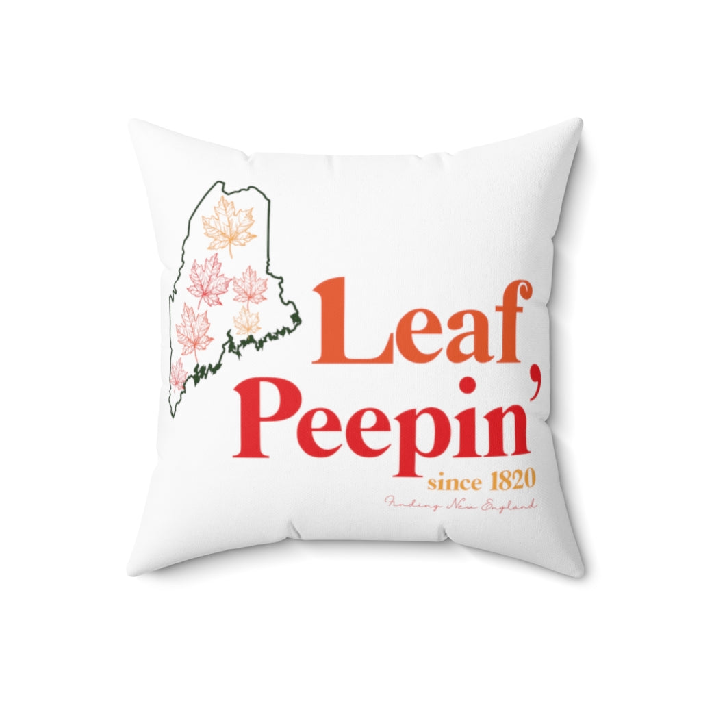 Leaf Peepin' Maine Show your love for the fall season with this Leaf Peepin' collection. From the traveler to the local, this collection is inspired for anyone who loves the crisp air and colorful autumn season. Proceeds of this collection go to help grow Finding New England's brand.