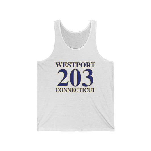 Westport 203 Connecticut Unisex Jersey Tank