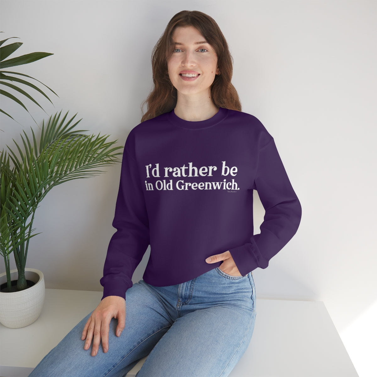 I'd rather be in Old Greenwich. Unisex Heavy Blend™ Crewneck Sweatshirt