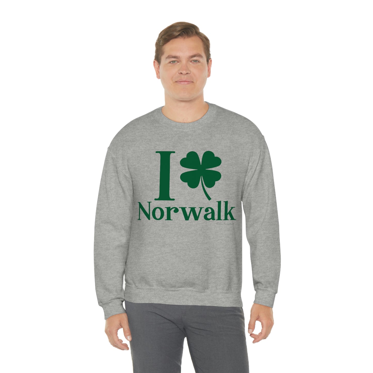 I Clover Norwalk (Green) Unisex Heavy Blend™ Crewneck Sweatshirt
