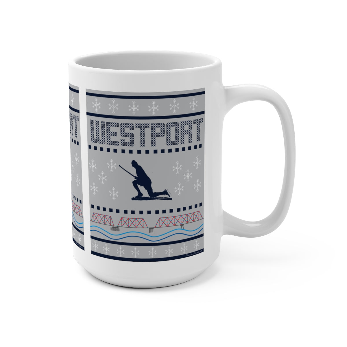 westport ct / connecticut ugly holiday christmas mug