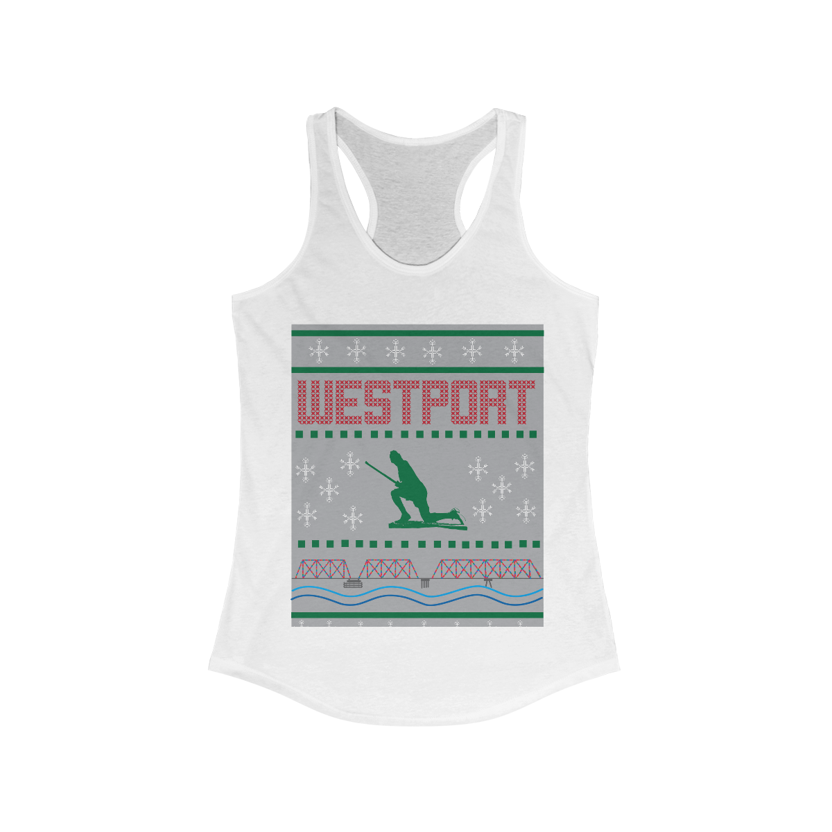 westport ct / connecticut ugly christmas sweater women tee shirt