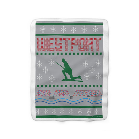 westport ct / connecticut ugly christmas sweater blanket