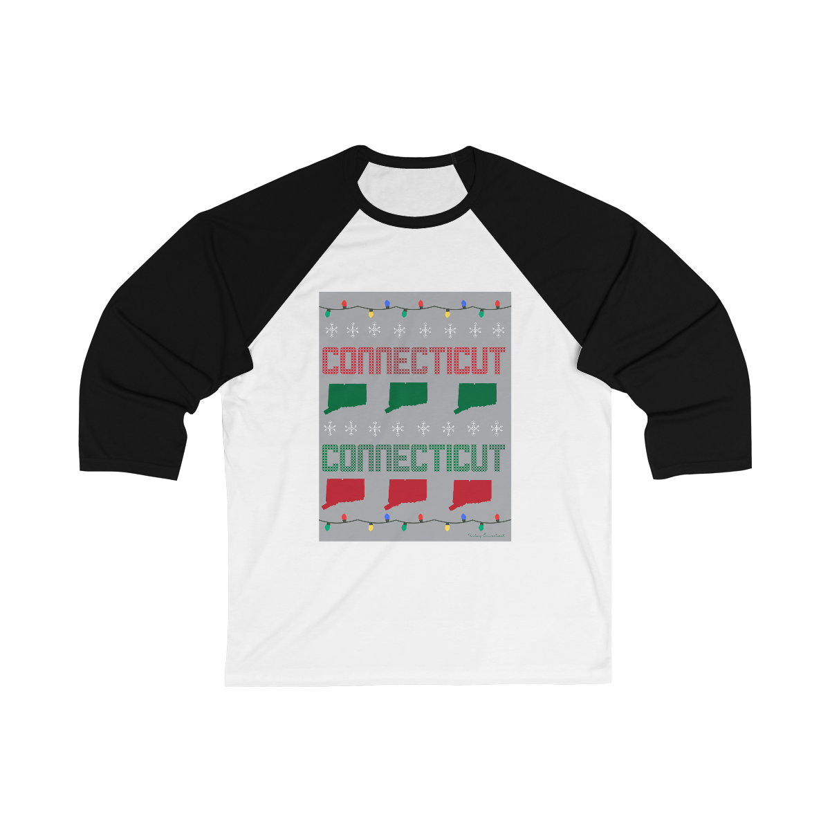 connecticut ugly holiday tee shirt