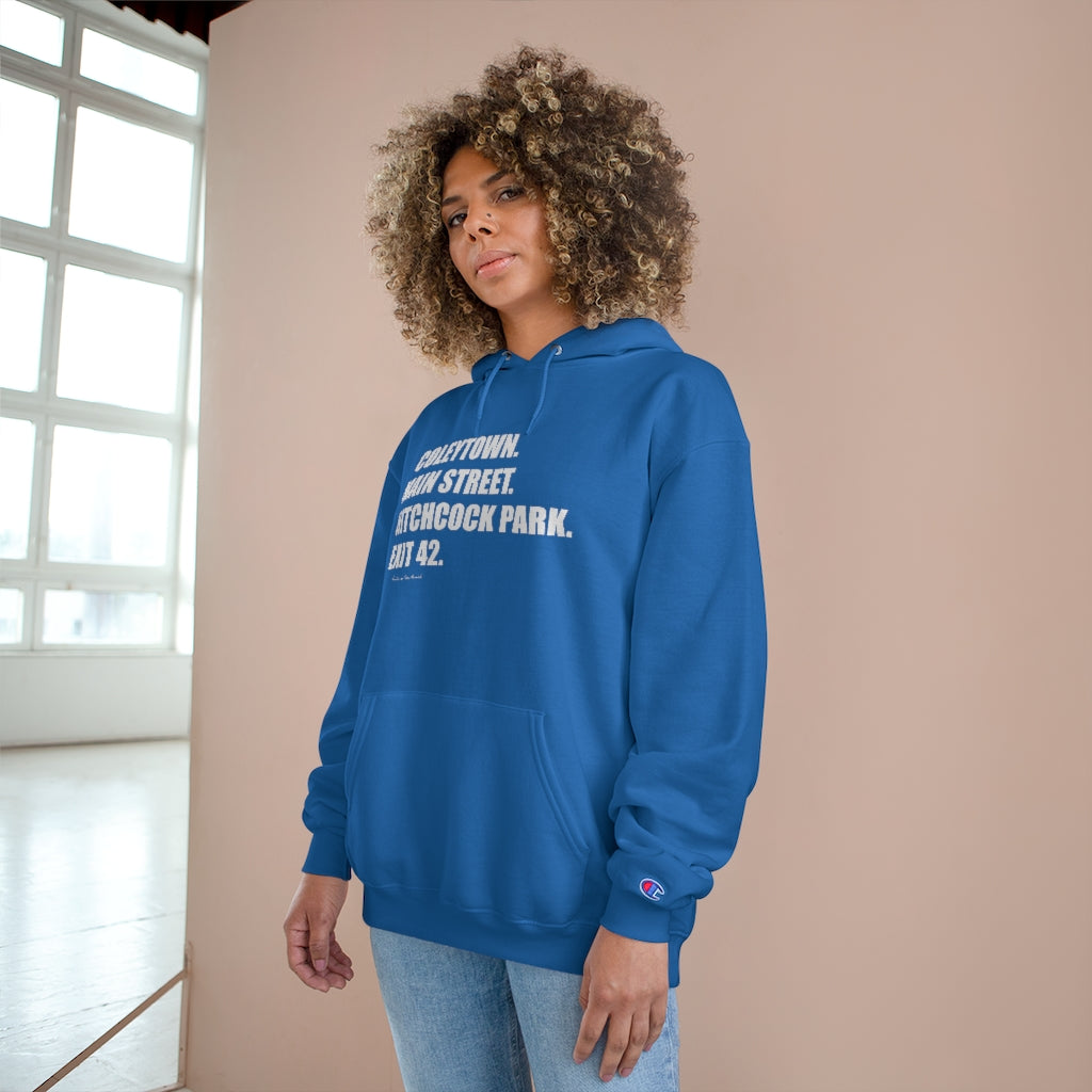 Coleytown. Main Street. Hitchcock Park. Exit 42. Unisex Sponge Fleece Pullover Hoodie How do you say Westport without saying Westport? Westport, Connecticut is filled with unique aspects. Each providing different elements that make up the town from historic to modern traditions. Proceeds of this collection goes to help build Finding Westport and Finding Connecticut's brands.