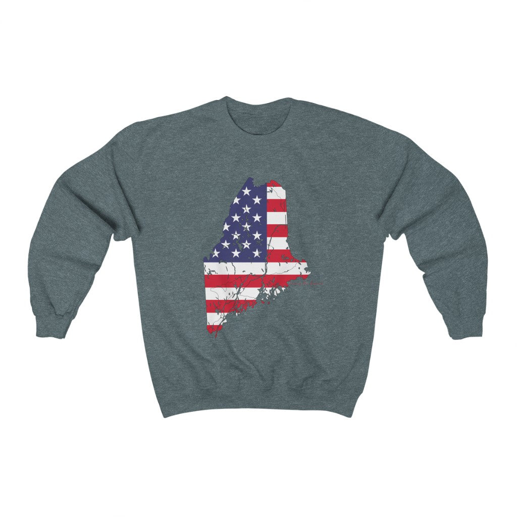 Maine American Flag collection has tee shirts, mugs, reusable bags, and other apparel and gifts. All proceeds goes to help build the Finding Maine brand and get our website up and going. Free shipping on all products.