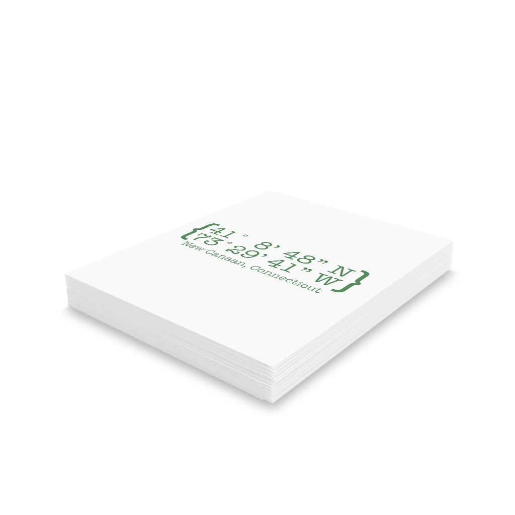 New Canaan Coordinates Greeting Cards Does New Canaan, Connecticut always have a special place in your heart. The Coordinates collection marks the spot for the special place you have ties to. Proceeds helps grow Finding New Canaan and Finding Connecticut's brand grow.
