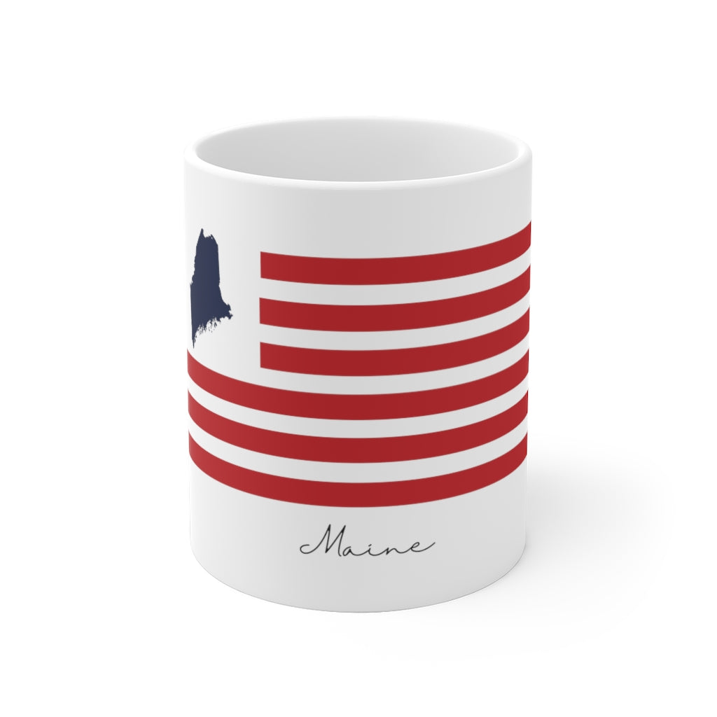 Maine Flag collection has tee shirts, mugs, reusable bags, and other apparel and gifts. All proceeds goes to help build the Finding Maine brand and get our website up and going. Free shipping on all products.