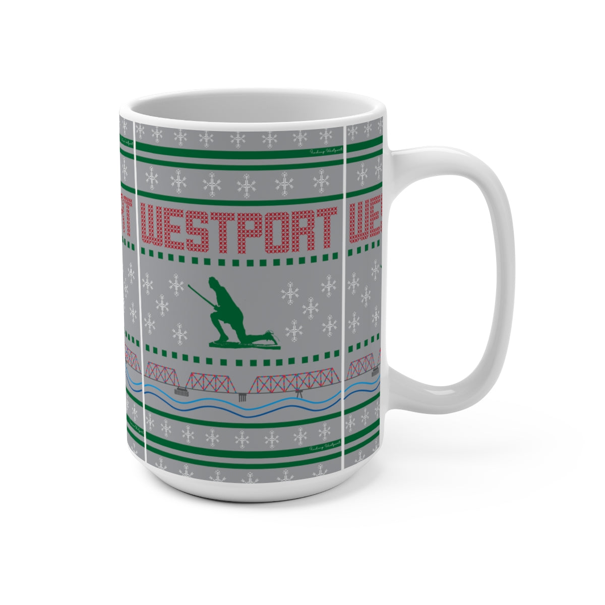 westport ct / connecticut ugly christmas sweater mug