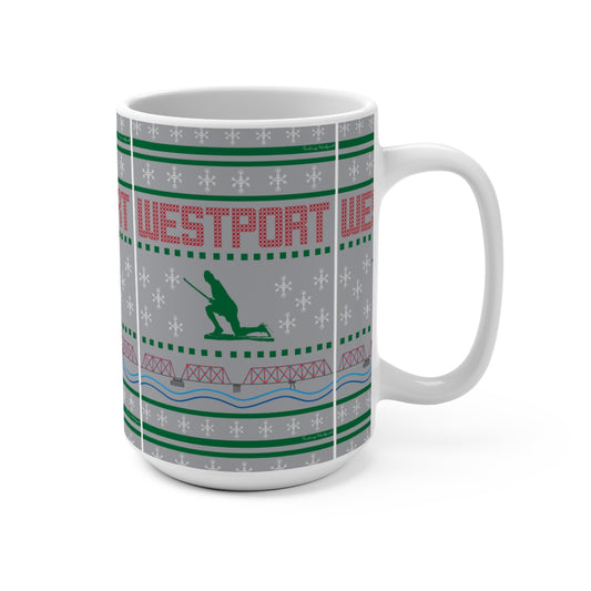 westport ct / connecticut ugly christmas sweater mug