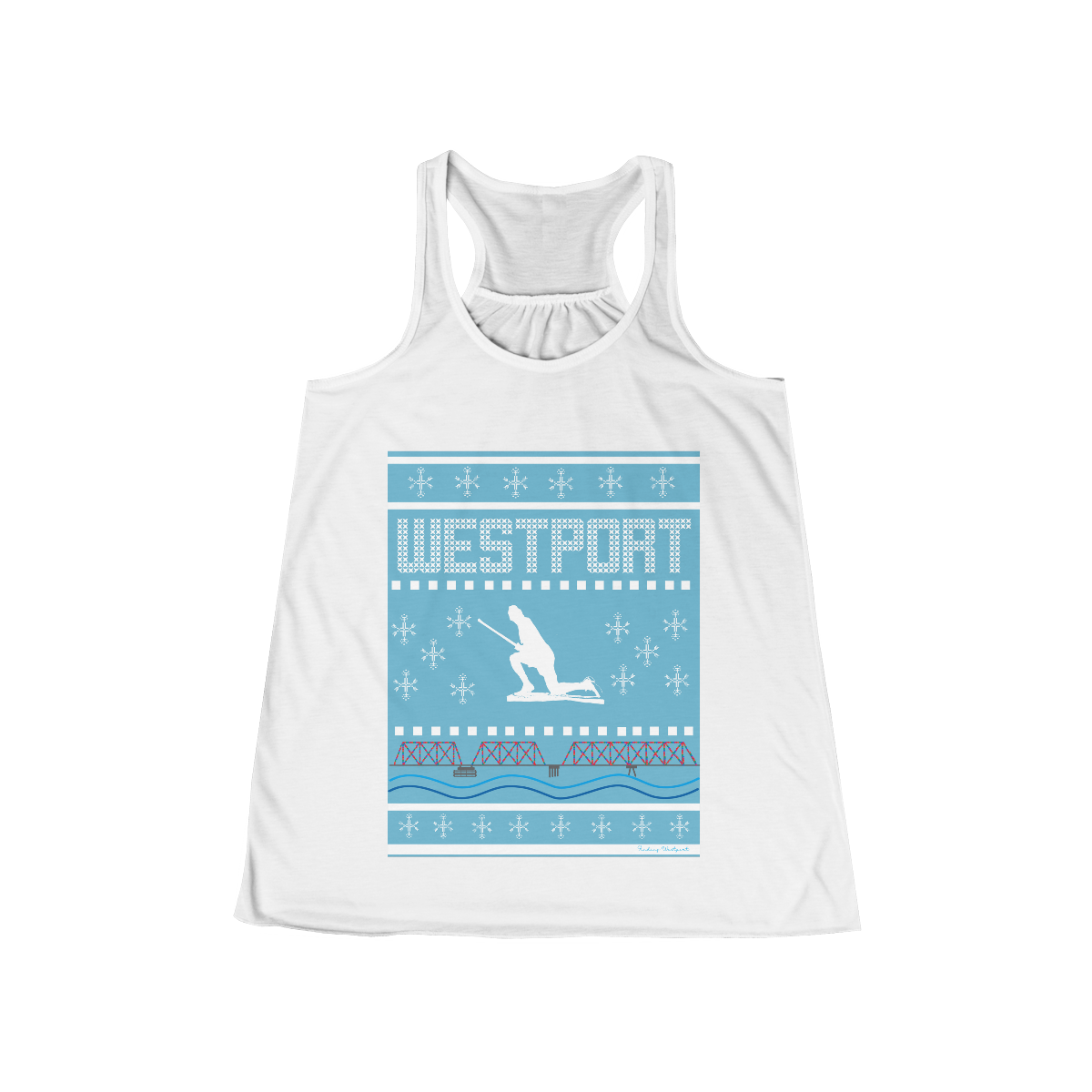 westport ct / connecticut ugly christmas sweater tank top
